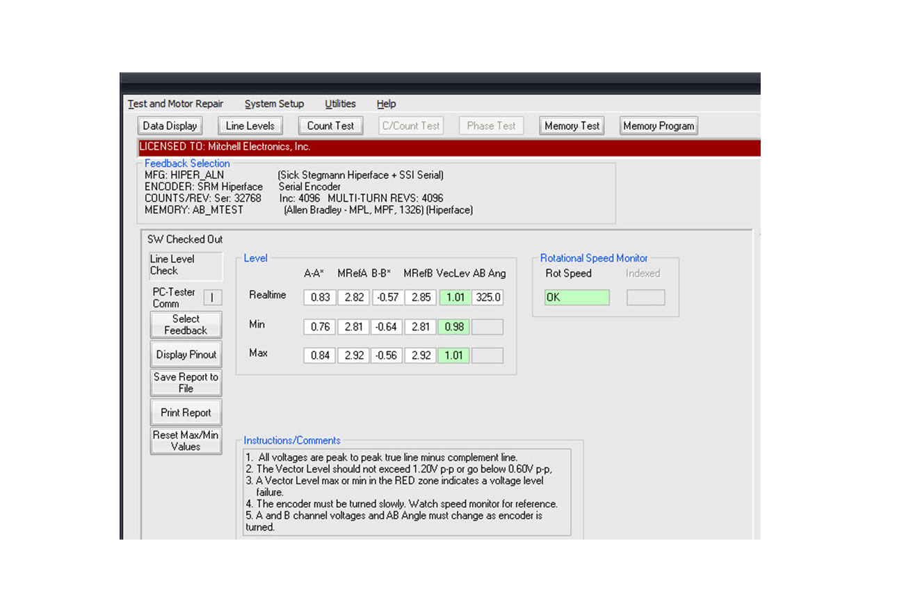 sick stegmann hiperface encoder line level